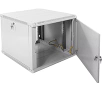 Телекоммуникационный настенный шкаф ЦМО, 19, 9U, дверь: металл, разборный, серый ШРН-Э-9.650.1