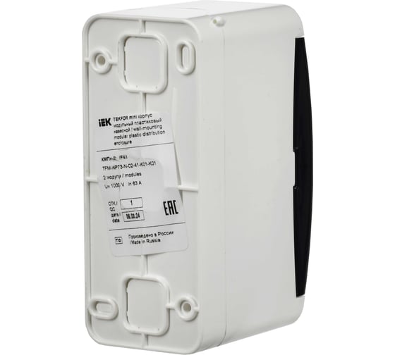 Корпус IEK TEKFOR Mini КМПн-2 IP41, белый, пластиковый TFM-KP73-N-02-41-K01-K01