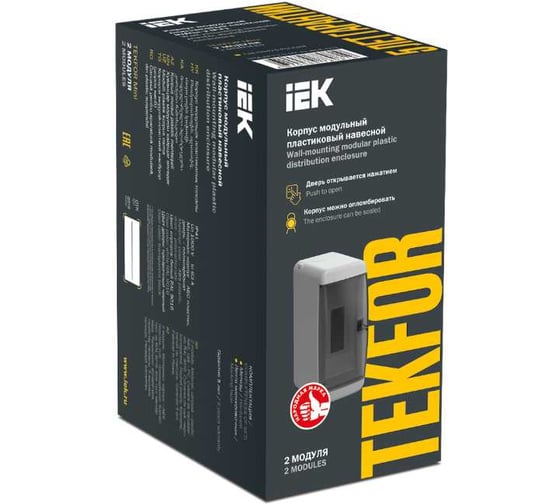 Корпус IEK TEKFOR Mini КМПн-2 IP41, белый, пластиковый TFM-KP73-N-02-41-K01-K01