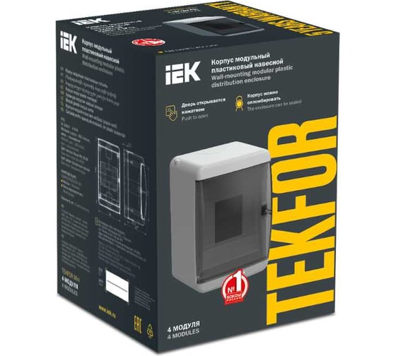 Корпус IEK TEKFOR Mini КМПн-4 IP41, белый, пластиковый TFM-KP73-N-04-41-K01-K01