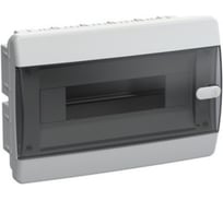 Корпус IEK UNION Compact ЩРВ-П-12 IP41, черная прозрачная дверь, пластиковый UIC-KP12-V-12-41-K01