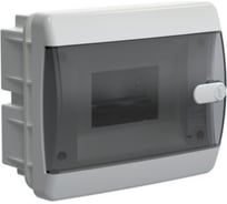Корпус IEK UNION Compact ЩРВ-П-8 IP41, черная прозрачная дверь, пластиковый UIC-KP12-V-08-41-K01
