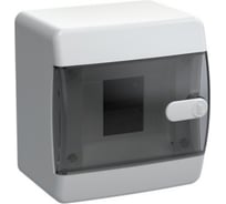 Корпус IEK UNION Compact ЩРН-П-4 IP41, черная прозрачная дверь, пластиковый UIC-KP12-N-04-41-K01