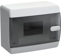Корпус IEK UNION Compact ЩРН-П-8 IP41, черная прозрачная дверь, пластиковый UIC-KP12-N-08-41-K01 35211001