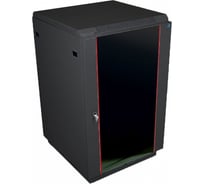 Напольный телекоммуникационный шкаф ЦМО 18U дверь стекло, цвет черный ШТК-М-18.6.6-1ААА-9005