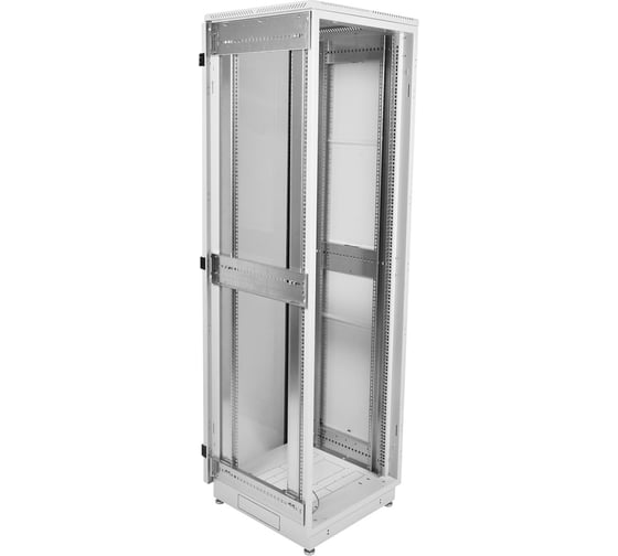 Напольный телекоммуникационный шкаф ЦМО 38U 1850х600х600, стеклянная дверь, серый ШТК-М-38.6.6-1ААА