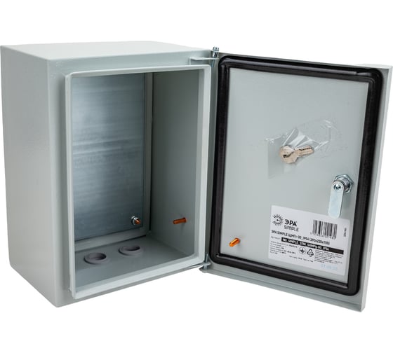 Щит с монтажной панелью ЭРА SIMPLE ЩМПг-00 IP54, 290х220х155, Б0041664 1