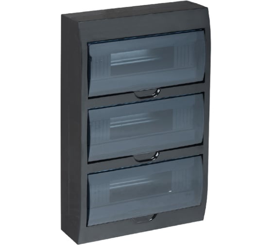 Корпус IEK KREPTA 3 ЩРН-П-36 IP41, черный, пластиковый MKP12-N-36-41-K02 1