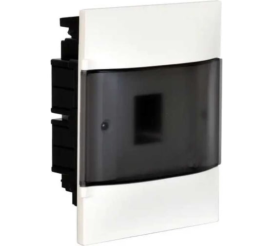 Пластиковый щиток Legrand Practibox S встраиваемый (в полые стены) 1x4 Дымчатая дверь 134574