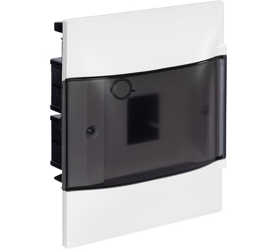 Пластиковый щиток Legrand Practibox S встраиваемый 1x4 Дымчатая дверь 134554