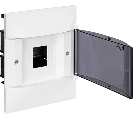 Пластиковый щиток Legrand Practibox S встраиваемый 1x4 Дымчатая дверь 134554