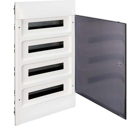 Пластиковый щиток Legrand Practibox S встраиваемый 4x18 Дымчатая дверь 137559 1