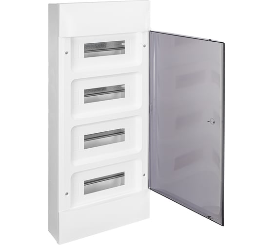 Пластиковый щиток Legrand Practibox S навесной 4x12 Дымчатая дверь 135614