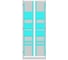 Корпус MULTICOLOR ВРУ-1 IP-54 (1000x1800x450) двустворчатый; съем б/п (ШхВхГ) RAL 7035 MLT.VRB1.54.100.18.45.2D 2