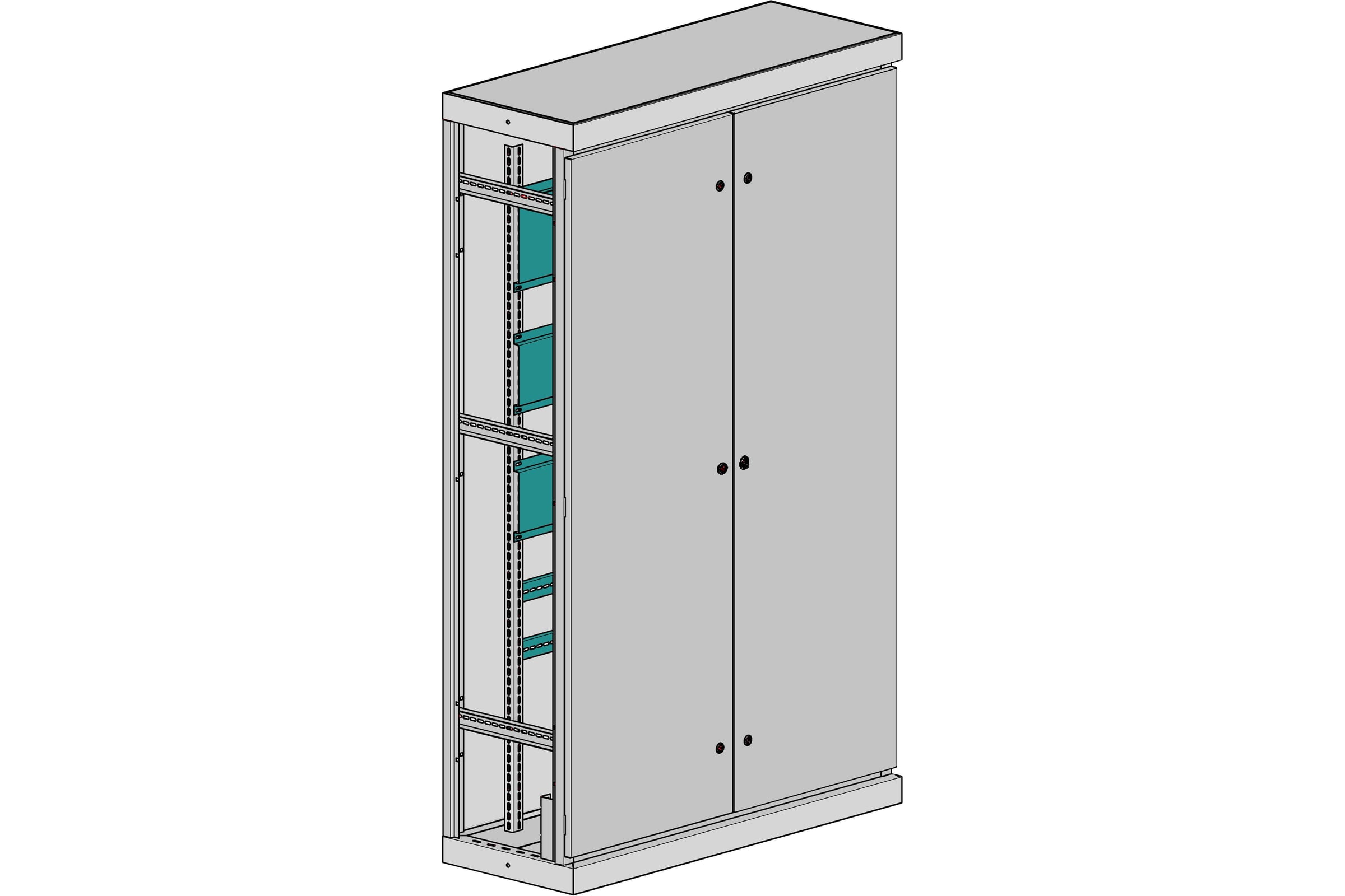 КорпусMULTICOLORВРУ-1IP-54(1200x2000x450)двустворчатый;съемб/п(ШхВхГ)RAL7035MLT.VRB1.54.120.20.45.2D