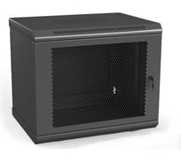 Настенный шкаф Hyperline TWL-0645-SD-RAL9005 19-дюймовый, 6U, 367x600х450мм 432768