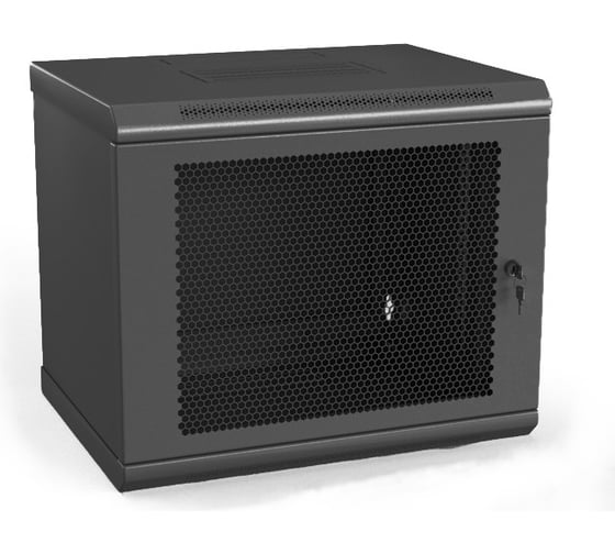 Настенный шкаф Hyperline TWL-0645-SD-RAL9005 19-дюймовый, 6U, 367x600х450мм 432768 1
