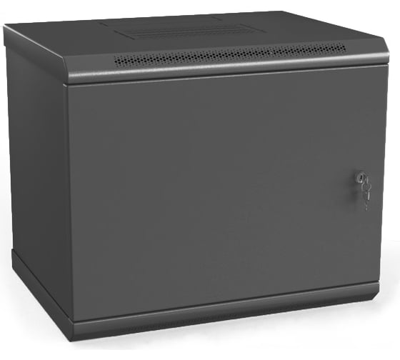 Настенный шкаф Hyperline TWL-1245-SR-RAL9005 19-дюймовый, 12U, 650x600х450мм 432766 1