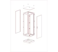 Корпус УМК MULTICOLOR IP54 (400х2000х450) (ШхВхГ) RAL 7035 MLT.UMK1.54.40.20.45