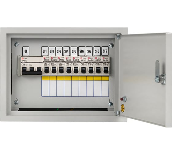 Осветительный щит EKF ОЩВ с автоматом и выключателями 3P 1x63A 1P 9x16A oshv-63-9