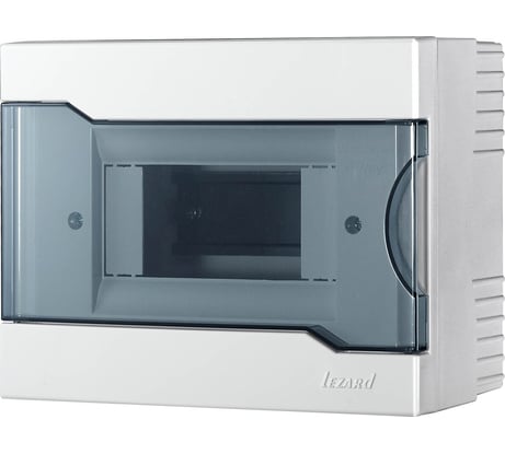 Бокс с прозрачной крышкой Lezard ЩРН-П-6 для наружной уст.6, 730-2000-006