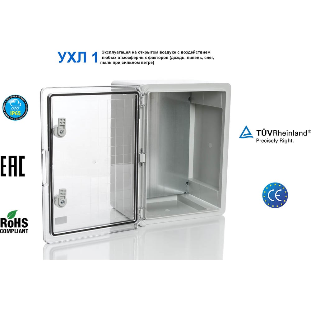 Пластиковый влагозащищенный щит Plastim с монтажной панелью, IP65 ...