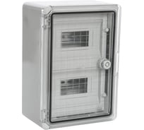 Корпус пластиковый распределительный ЩРН-18 IP65 прозрачная дверь 350x250x150 Промрукав PR08.26502