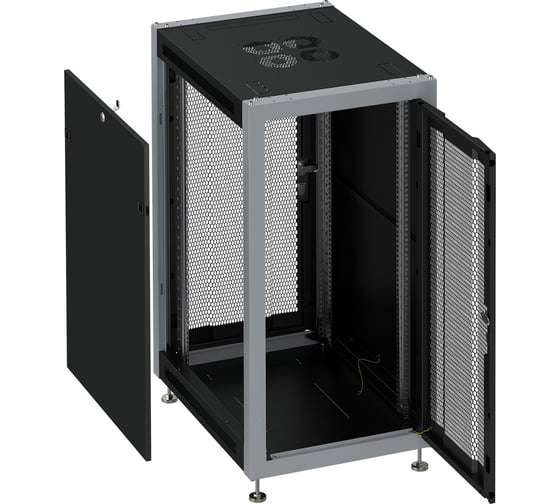 Коммутационный шкаф SYSMATRIX, 42U 600х800х2000 передняя и задняя двери-перфорация SL 6842 933