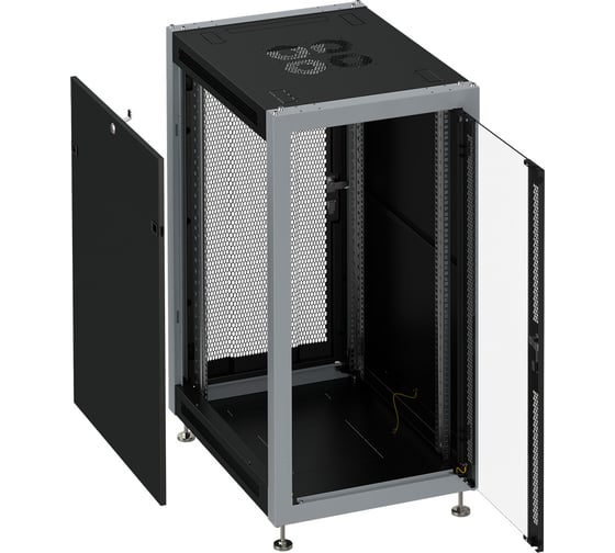 Коммутационный шкаф SYSMATRIX, 18U 600х800х935 передняя дверь-стекло, задняя сплошная SL 6818 913