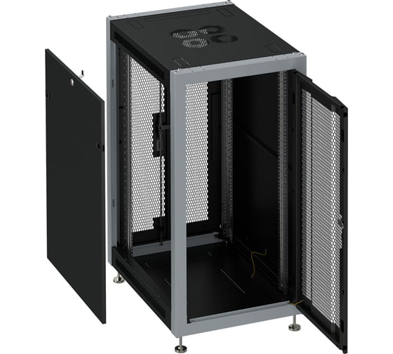 Серверный шкаф SYSMATRIX, 15U 600х1000х800 передняя дверь-перфорация, задняя 2 створки SL 6015 934