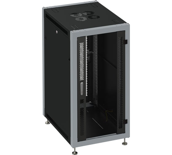Коммутационный шкаф SYSMATRIX, 27U 600х800х1330 передняя дверь-стекло, задняя-перфорация SL 6827.913 1