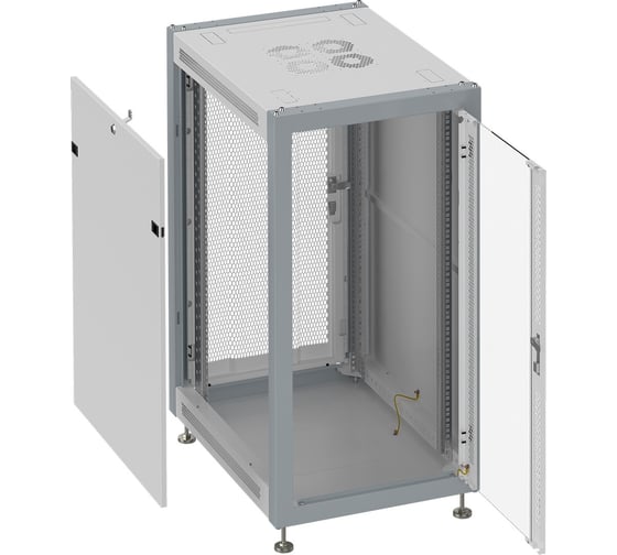 Коммутационный шкаф SYSMATRIX, 33U 600х600х1600 передняя дверь-стекло, задняя перфорация SL 6633 713