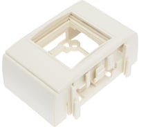 Дополнительный настенный бокс LANMASTER Mosaic на 1 модуль, 45x45, белый LAN-WA-RMB-F45/E-WH