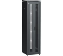 Шкаф сетевой ITK LINEA N 19 47U 600х600мм двери передняя перфорированная задняя двустворчатая перфорированная черный LN05-47U66-2PP