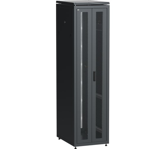 Шкаф сетевой ITK LINEA N 19 47U 600х800мм двери передняя перфорированная задняя двустворчатая перфорированная черный LN05-47U68-2PP 1