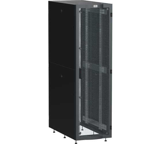 Шкаф серверный ITK LINEA S 19 48U 600х1200мм передняя дверь двухстворчатая перфорированная задняя дверь перфорированная черный RAL 9005 LS05-48U62-2PP