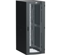 Шкаф серверный ITK LINEA S 19 42U 800х1000мм передняя дверь двухстворчатая перфорированная задняя дверь перфорированная черный RAL 9005 LS05-42U81-2PP