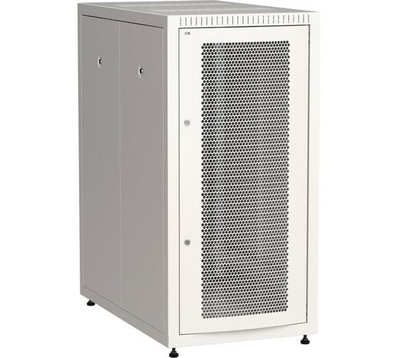Шкаф напольный сетевой ITK LINEA E 19 24U 600х1000мм перфорированная передняя дверь задняя металлическая серый LE35-24U61-PM