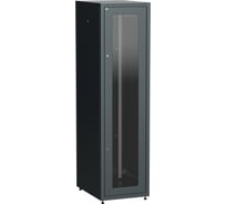 Шкаф напольный сетевой ITK LINEA E 19 47U 600х800мм стеклянная передняя дверь задняя металлическая черный LE05-47U68-GM