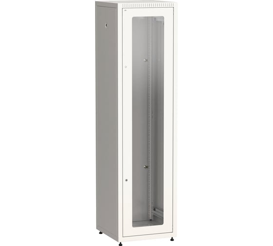 Шкаф напольный сетевой ITK LINEA E 19 47U 600х600мм стеклянная передняя дверь задняя металлическая серый LE35-47U66-GM 1