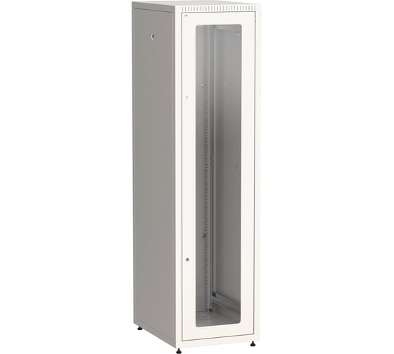 Шкаф напольный сетевой ITK LINEA E 19 47U 600х800мм стеклянная передняя дверь задняя металлическая серый LE35-47U68-GM