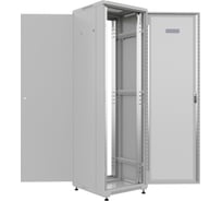 Шкаф напольный NTSS универсальный серверный R 47U 600х600мм, 4 профиля 19, двери перфорированная и сплошная металл, боковые стенки съемные, регулируемые опоры, разобранный, серый RAL 7035 NTSS-R47U6060PD