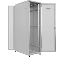 Шкаф напольный универсальный серверный NTSS R 42U 600х1200мм, 4 профиля 19, двери перфорированная и перфорированная двухстворчатая, боковые стенки съемные, регулируемые опоры, разобранный, серый RAL 7035 NTSS-R42U60120PD/PDD
