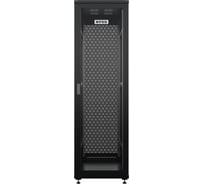 Шкаф напольный универсальный серверный NTSS R 42U 800х800мм, 4 профиля 19, двери перфорированная и перфорированная двухстворчатая, боковые стенки съемные, регулируемые опоры, разобранный, черный RAL 9005 NTSS-R42U8080PD/PDD-BL