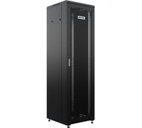 Шкаф напольный универсальный серверный NTSS R 42U 800х800мм, 4 профиля 19, двери перфорированная и сплошная металл, боковые стенки съемные, регулируемые опоры, разобранный, черный RAL 9005 NTSS-R42U8080PD-BL