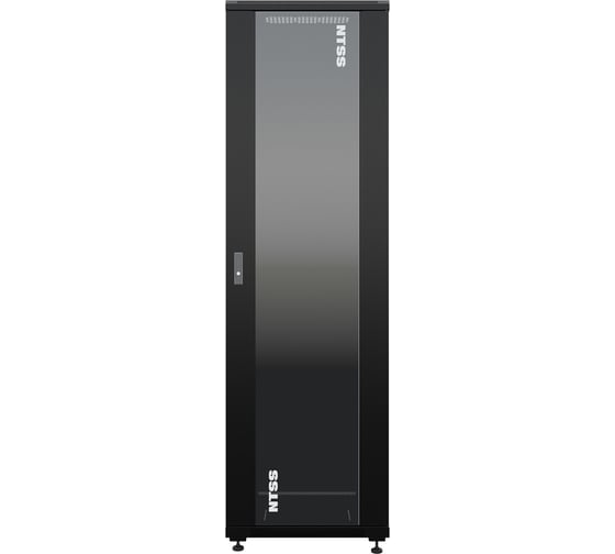 Шкаф напольный универсальный серверный NTSS R 42U 800х800мм, 4 профиля 19, двери стекло и сплошная металл, боковые стенки съемные, регулируемые опоры, разобранный, черный RAL 9005 NTSS-R42U8080GS-BL 1