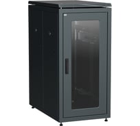 Шкаф сетевой ITK LINEA N 19 28U, 600х1000мм, стеклянная передняя дверь, черный LN05-28U61-G