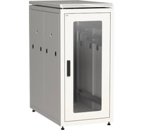 Шкаф сетевой ITK LINEA N 19 28U, 600х1000мм, стеклянная передняя дверь, серый LN35-28U61-G