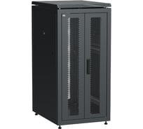 Шкаф сетевой ITK LINEA N 19 24U, 600х800мм, двери передняя перфорированная, задняя двустворчатая, перфорированная, черный LN05-24U68-2PP
