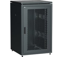 Шкаф сетевой ITK LINEA N 19 24U, 800х800мм, перфорированная передняя дверь, задняя металлическая, черный LN05-24U88-PM